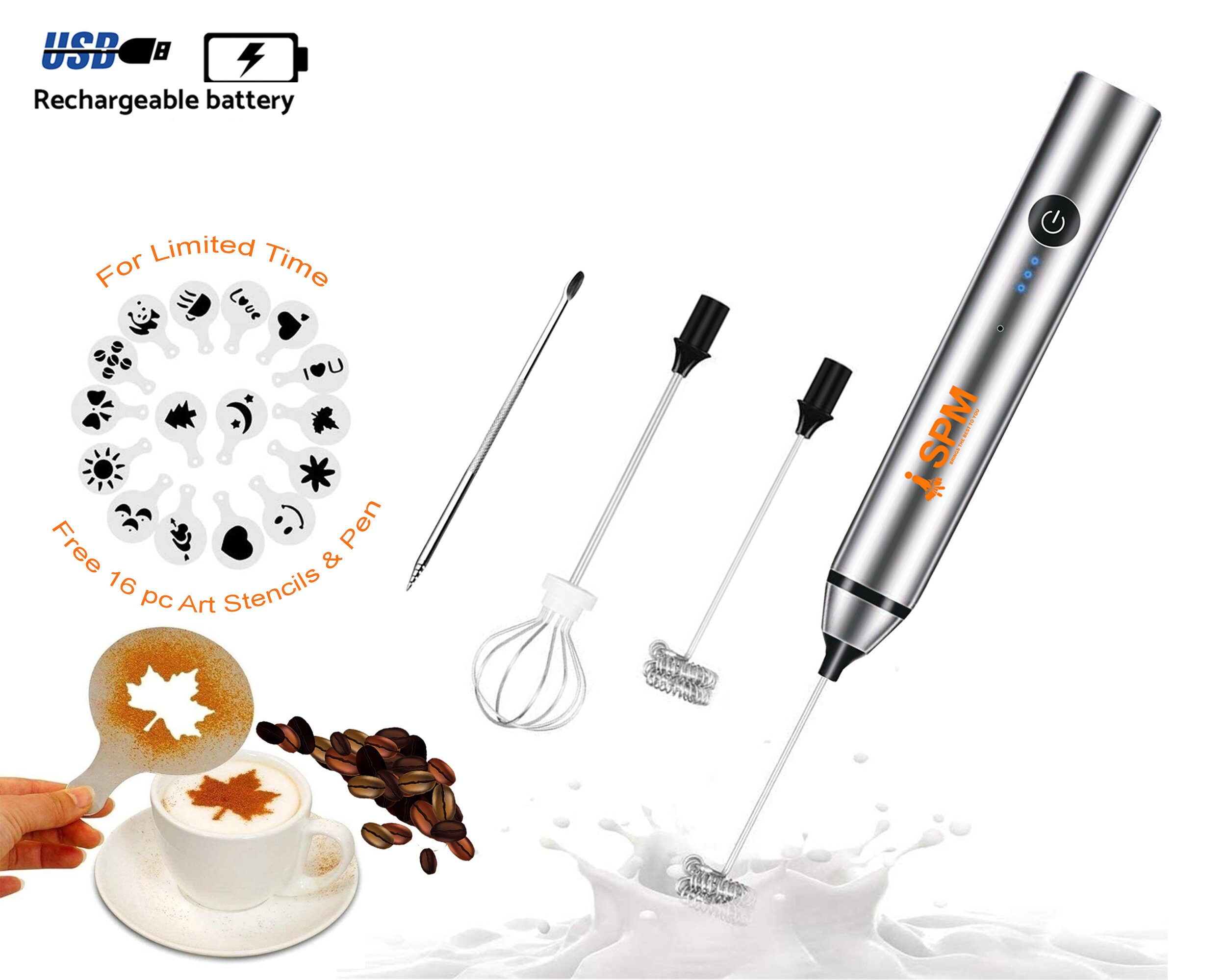 BEST MILK FROTHER Handheld Frother Usb Rechargeable Milk Etsy
