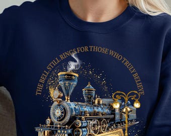 Polar Express Christmas Sweatshirt: Holiday Cotton Blend Pullover #439