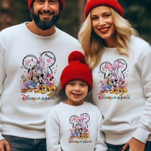 Sweat-shirt personnalisé pour les vacances en famille Disney, voyage Disneyland Paris @ 1012