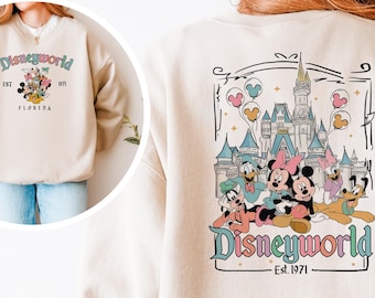 Retro Disneyland Est. 1955 Crewneck Sweatshirt: Mickey & Friends @1124