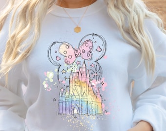 Disney Castle Rainbow sweaterDisney Vacation topDisney Castle, Princess Gift, Disney Girl Trip, Princess jumper Princess Castle