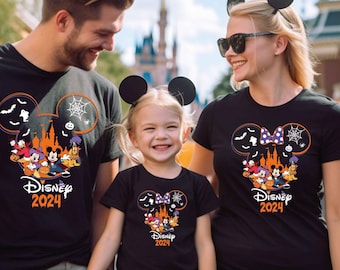 Disney Halloween Family Trip 2024 Shirt, Horror Theme #3063-11,12