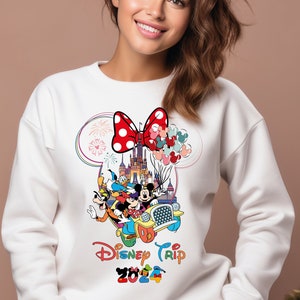 custom Disney Family sweater, Disney Trip 2024, Disney Family Vacation 2024 jumper,Disneyworld Vacationtop Disneyland Trip sweatshirt#104