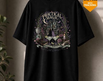 Practical Magic Midnight Margaritas Witchy Halloween Shirt, Spooky Tee #4071