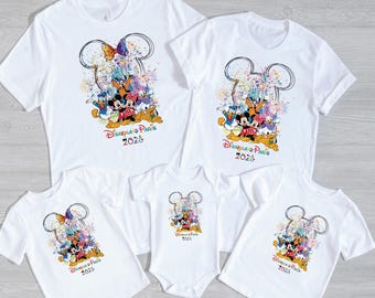 Custom Disney Family Shirt, Disney Trip 2026 Shirt, Disney Family Vacation 2026 Shirt,Disneyworld Vacation Shirt, Disneyland ParisTrip Shirt
