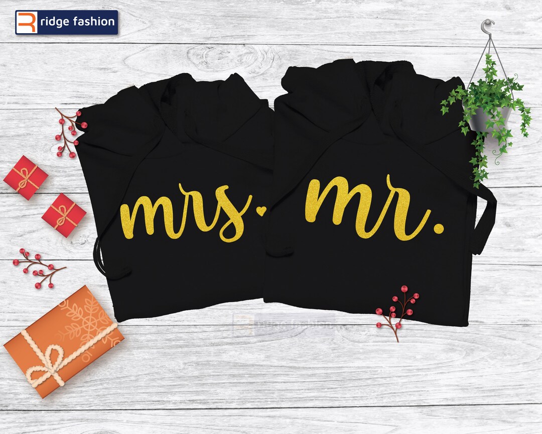Mr and mrs hoodies Clearance