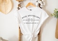 Rose Apothecary Shirt - High Quality Vinyl Print, Schitt Creek, Rosebud Motel, Handcrafted with Care, Moira Rose Shirt, David Rose Shirt,