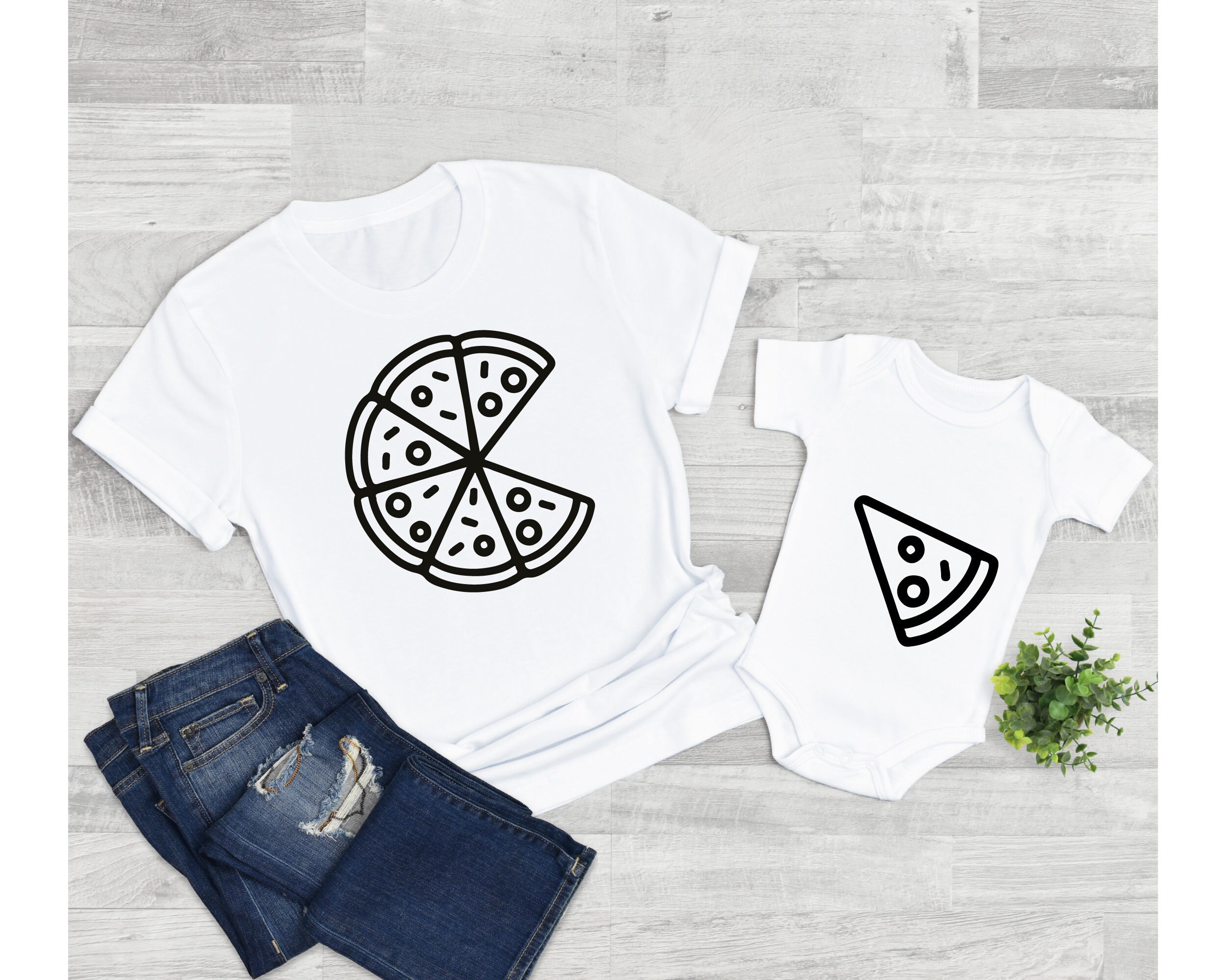 pizza shirt dad and son