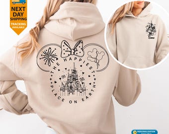 Disney Castle Couple Hoodie | Matching Disneyland Vacation Hoody #1099