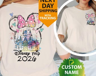 Disney Castle 2026 Shirts, Disney Family Matching T-shirt, Custom Disney Family 2026 Tee, Disney Trip Tee, 2026 Disney Family Vacation ~1132
