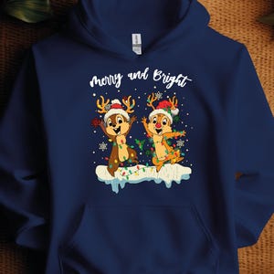 Chip & Dale Christmas top Christmas Disney Family Vacation sweater, Chipmunks Gifts, Christmas Tree Farm Double Trouble Disney jumper#265