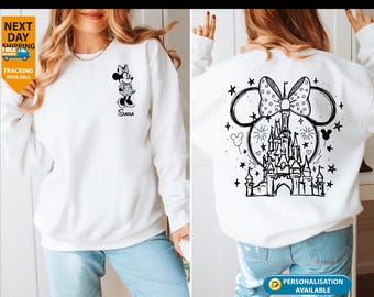 Disney Minnie Sweatshirt, Girls Vacation Crewneck#1141