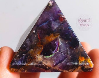 Super 7 Crystal Pyramids, Super Seven Crystal, Melody Stone, Sacred Super Seven, Sacred Seven Pyramid | Stone of Higher Consciousness