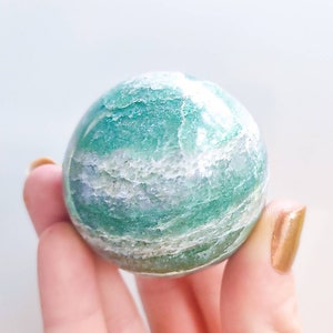 High Quality Himalayan Green Jade Crystal Spheres | Green Jade Crystal | Green Jade Orb | Stone of Luck | Green Jade Polished Sphere