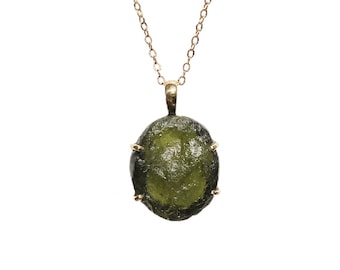 A-Grade Certified Moldavites from Chlum, Czech Republic | 925 Sterling Silver, 18k Yellow/Rose Gold Plated | High Vibration Jewelry