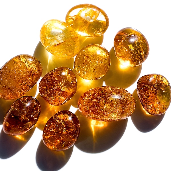 High Quality Citrine Crystals, Citrine Tumbles, Citrine Tumbled Stones, Solar Plexus Chakra Stone, Abundance Crystal, Empowerment Stone