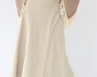 Organic Cotton Wrap Skirt (Cool Sand)