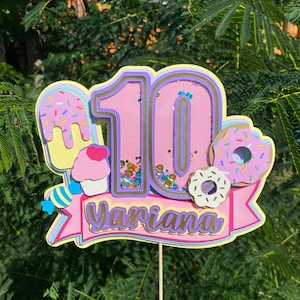 Topper de pastel de cumpleaños dulce