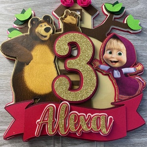 Masha e l'orso cake topper