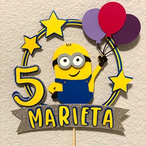 Minions Theme Birthday Cake Topper / Minions Birthday