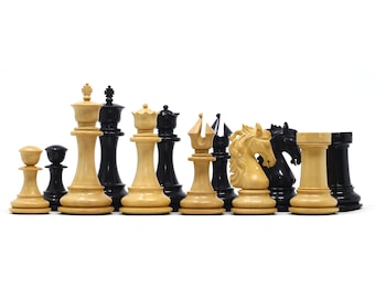 Heritage Series 4.4" Premium Staunton Ebony and Box Wood Chess Set