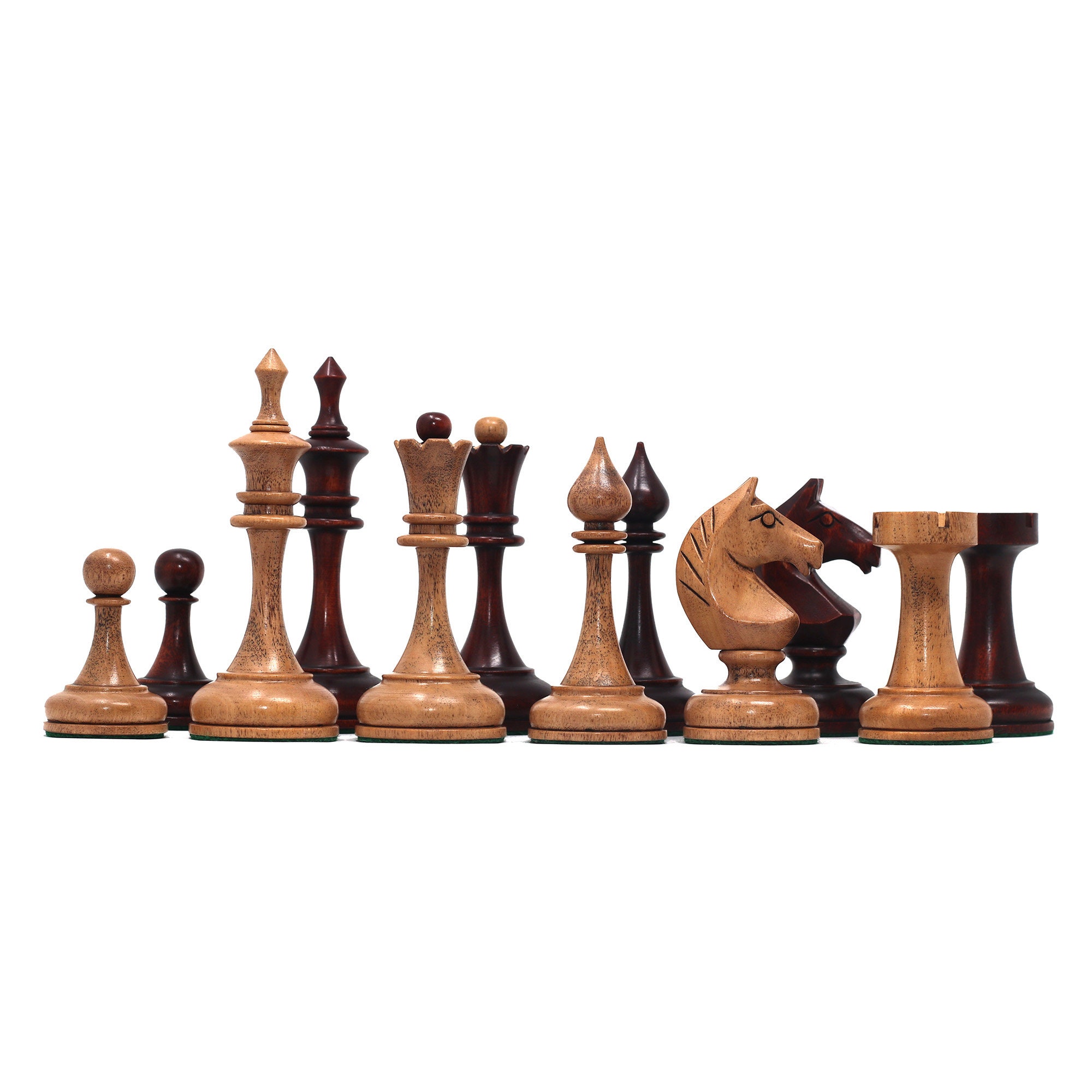 Master Wooden Chess Set Mahogany Board 21 Weighted -  Portugal