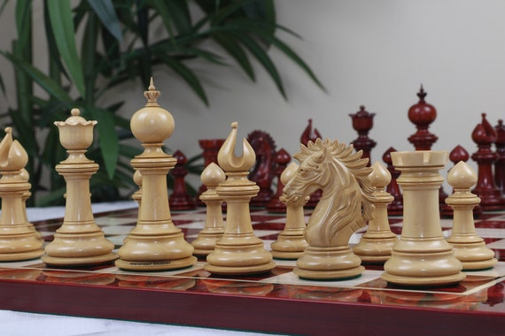 The Arthurian Series 4.4 Luxury Artisan Ebony Wood Chess Pieces