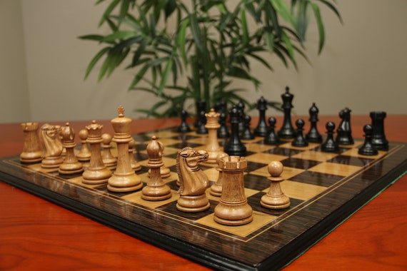 Set Pezzi Scacchi Grandmaster Staunton Francese - Bosso Antico - Altezza Re 4,1" - RoyalChessMall - Foto 2