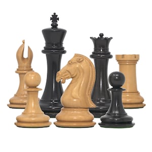 Chariot of Selene Series 4.4&quot; Luxury Staunton Ebony Wood Chessmen