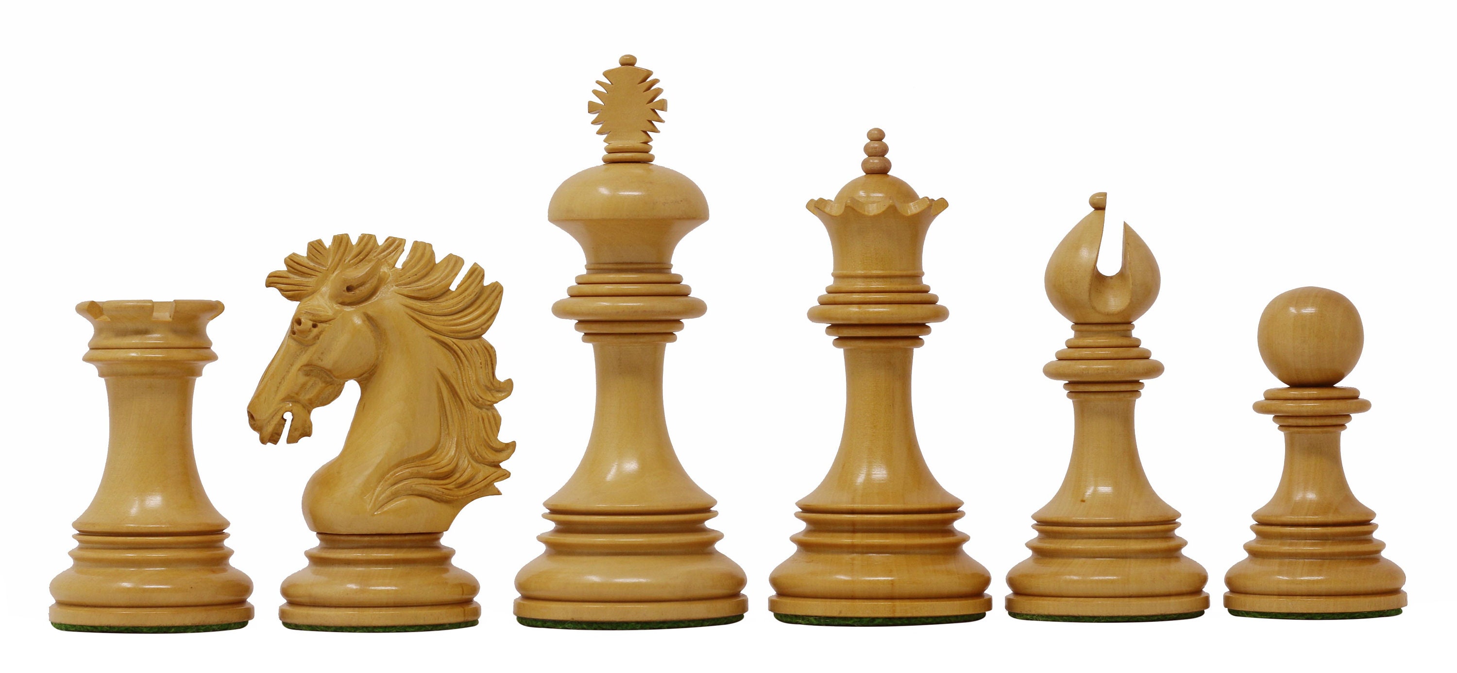 Strachan Series 4.4" Luxury Staunton Chessmen in Ebony and Box wood 