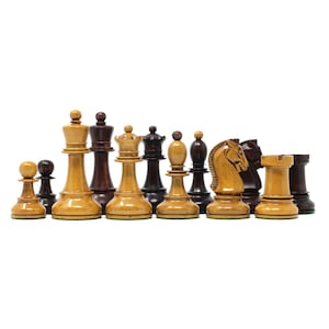 Dubrovnik Series 1950 Vintage Reproduction 3.75&quot; Antiqued Chess Set