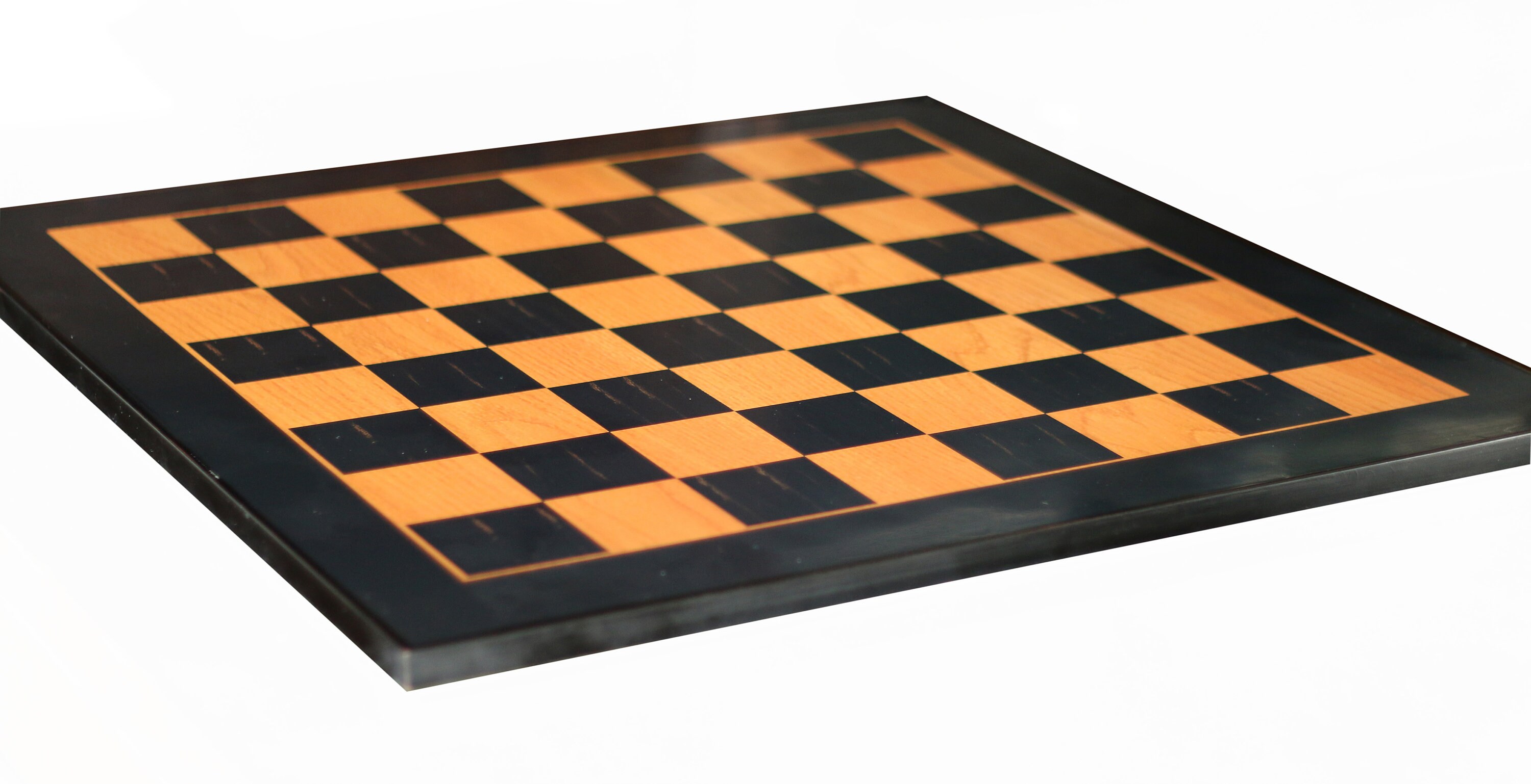 Ebony Chess Board with Rosewood Border - 2in Squares