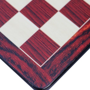 Chess Board square size 2.25" X 2.25" in Maple and Padouk wood look for 4" to 4.25"  Chess Set