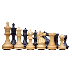 Fierce Series 3&quot; Premium Staunton Ebonised Box wood and Box Wood Chess Set