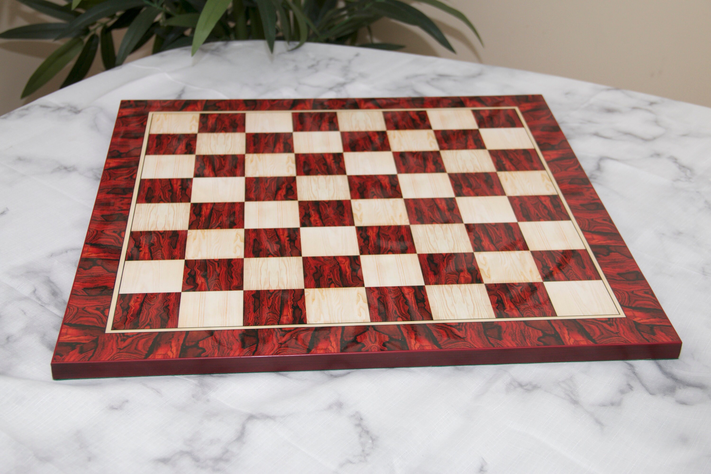 Scacchiera Di Lusso Chess Villa 55mm - Palissandro E Acero - Quadrato 55mm