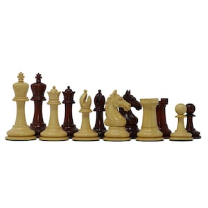 Warrior Series Premium Staunton 4&quot; Chessmen in Padouk and Box Wood
