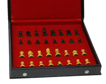 Scatola Portascacchi In Similpelle Nera – Adatta Per 3-4 Set Di Pezzi, Nuova, Chess Villa - Foto 2