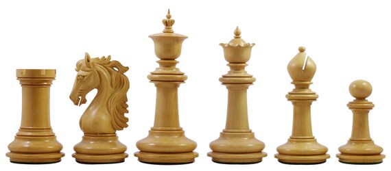 Danum Series 4.4 inch Premium Chess Set in African Padouk and Boxwood