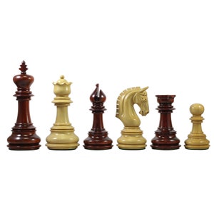 Alexandria Series 4.5&quot; Premium Staunton African Padouk and Box wood Chessmen