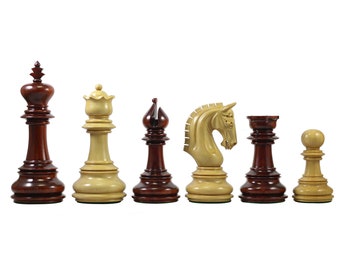 Alexandria Series 4.5" Premium Staunton African Padouk and Box wood Chessmen