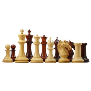 Victoria Series 4.4&quot; Premium Staunton Padouk and Box Wood Chess Set