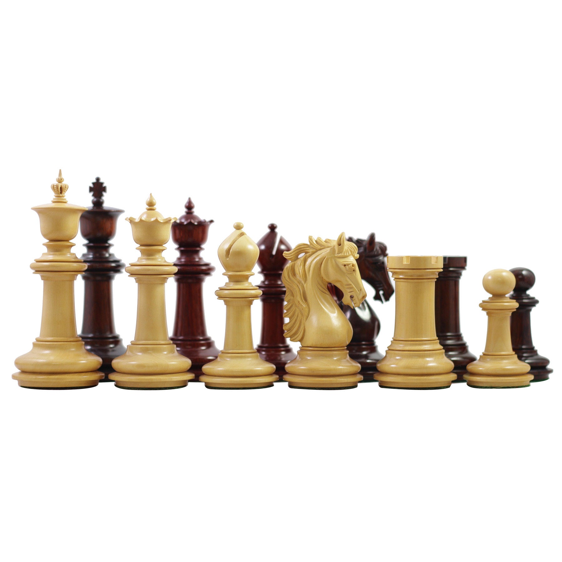 The sheffield Series chess pieces Boxwood & Padauk 4.4 King