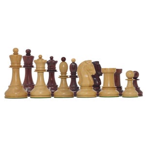 Dubrovnik Series 1950 Vintage Reproduction 3.75&quot; Box wood and Padouk Wood Chessmen