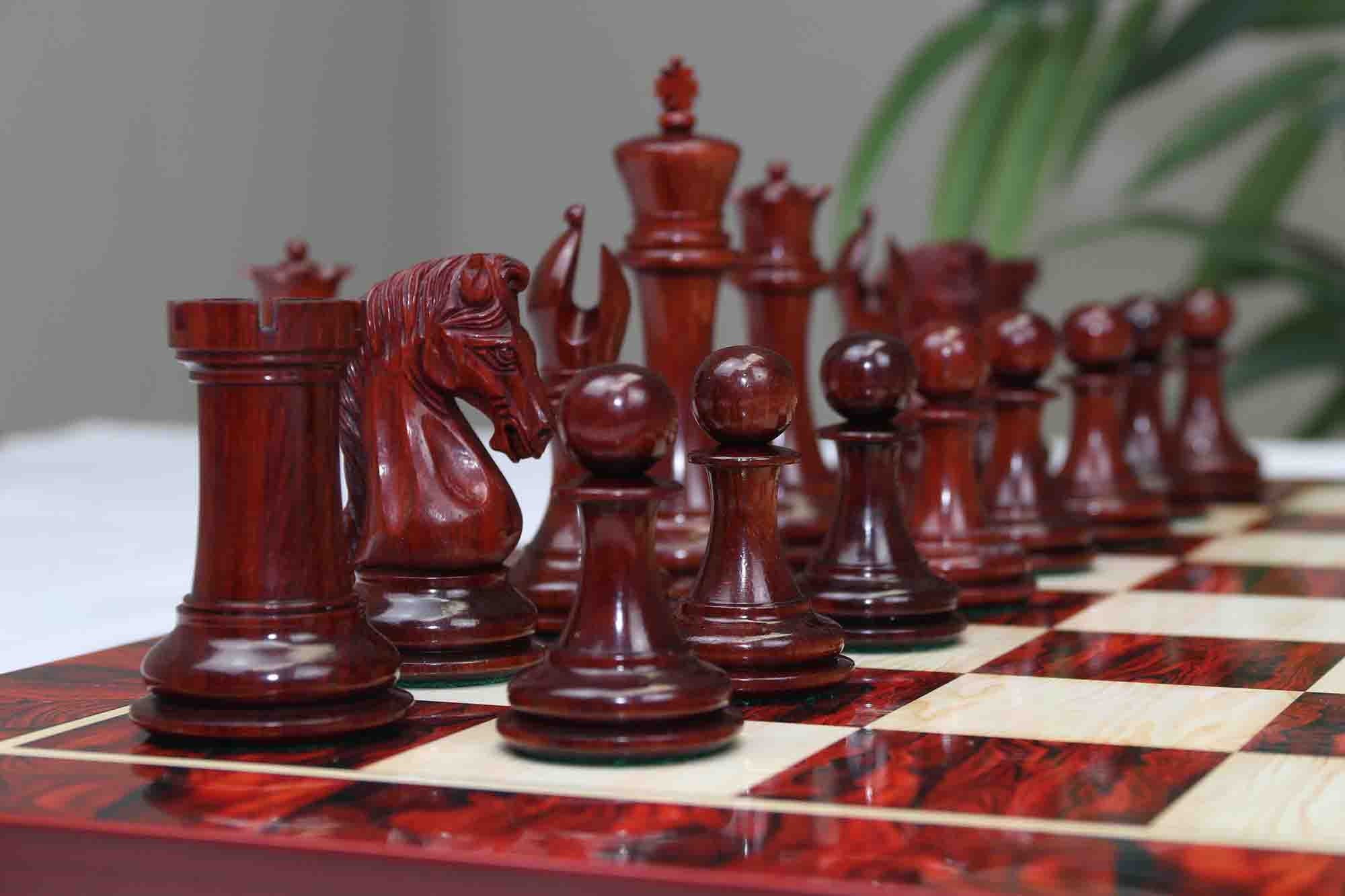 Grand English Style Chess Set with Storage Drawers – Pieces are Tournament  Sized and Hand Carved with Camphor Wood Board 19 in.