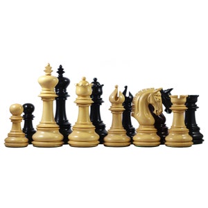Alexandria Series 4.5&quot; Premium Staunton Ebony Chessmen