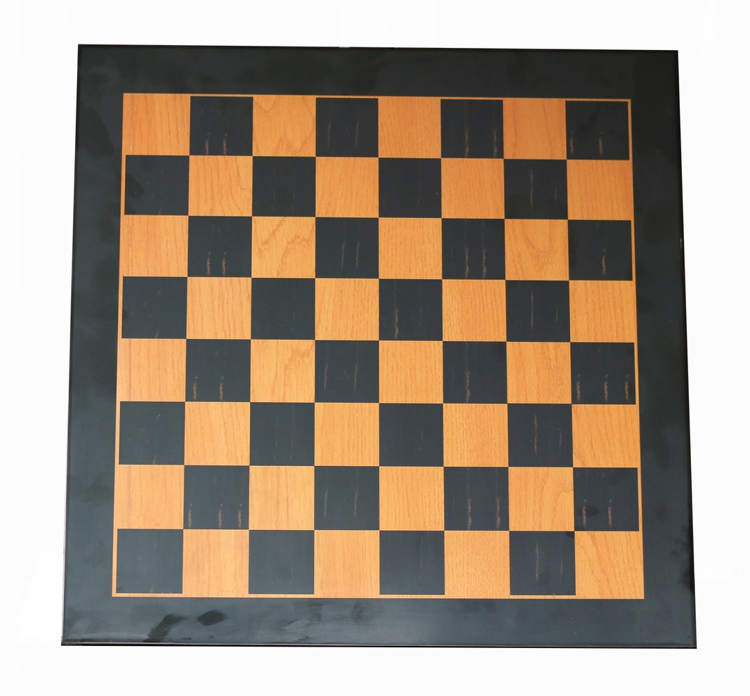 Ebony Chess Board with Rosewood Border - 2in Squares