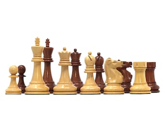 Grand Revivals: Fischer-Spassky / 1972 World Championship 3.75" Acacia Chessmen