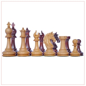 Aristocrat Series 4&quot; Luxury Staunton Padouk Chessmen and Box Wood