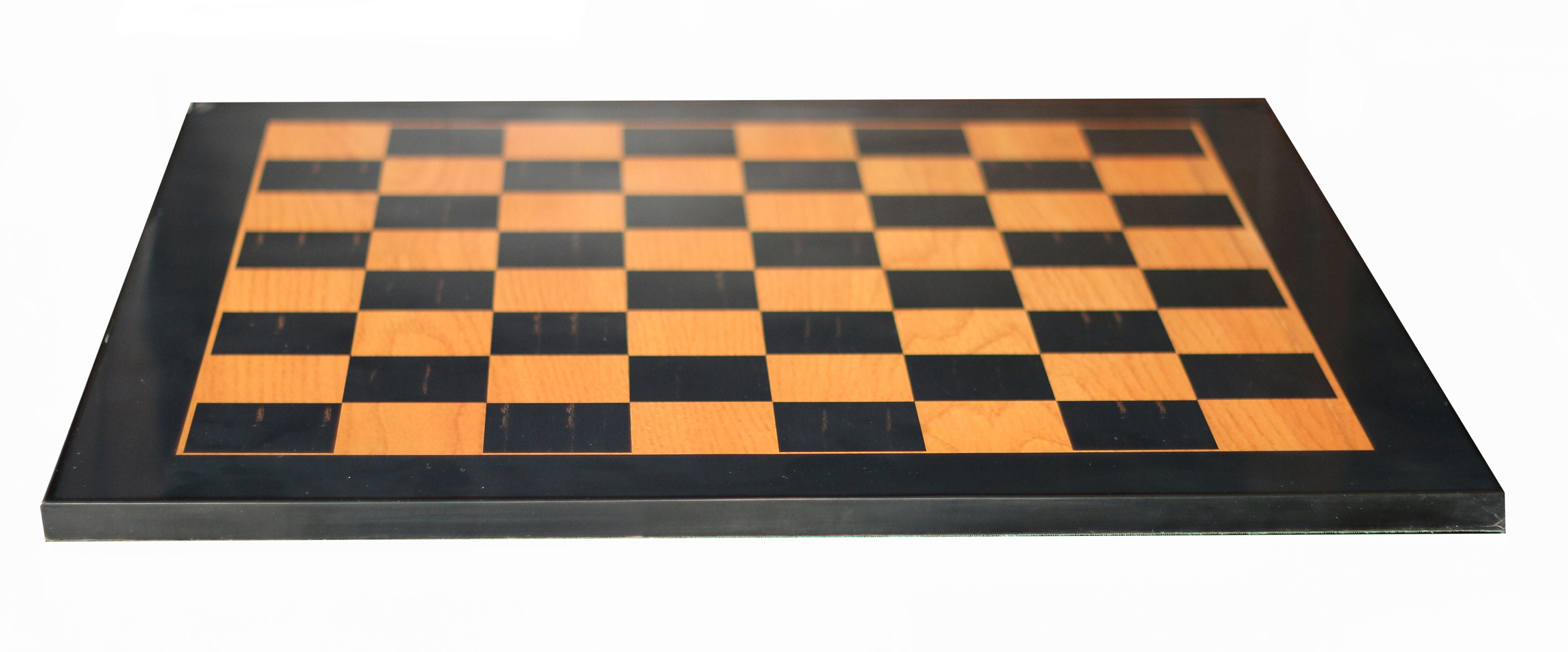 Ebony Chess Board with Rosewood Border - 2in Squares