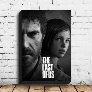 Custom Canvas Wall Decor Joel Ellie Poster The Last Of Us Wallpaper Black  And White Wall Sticker Mural Bedroom Decoration #0577# - AliExpress